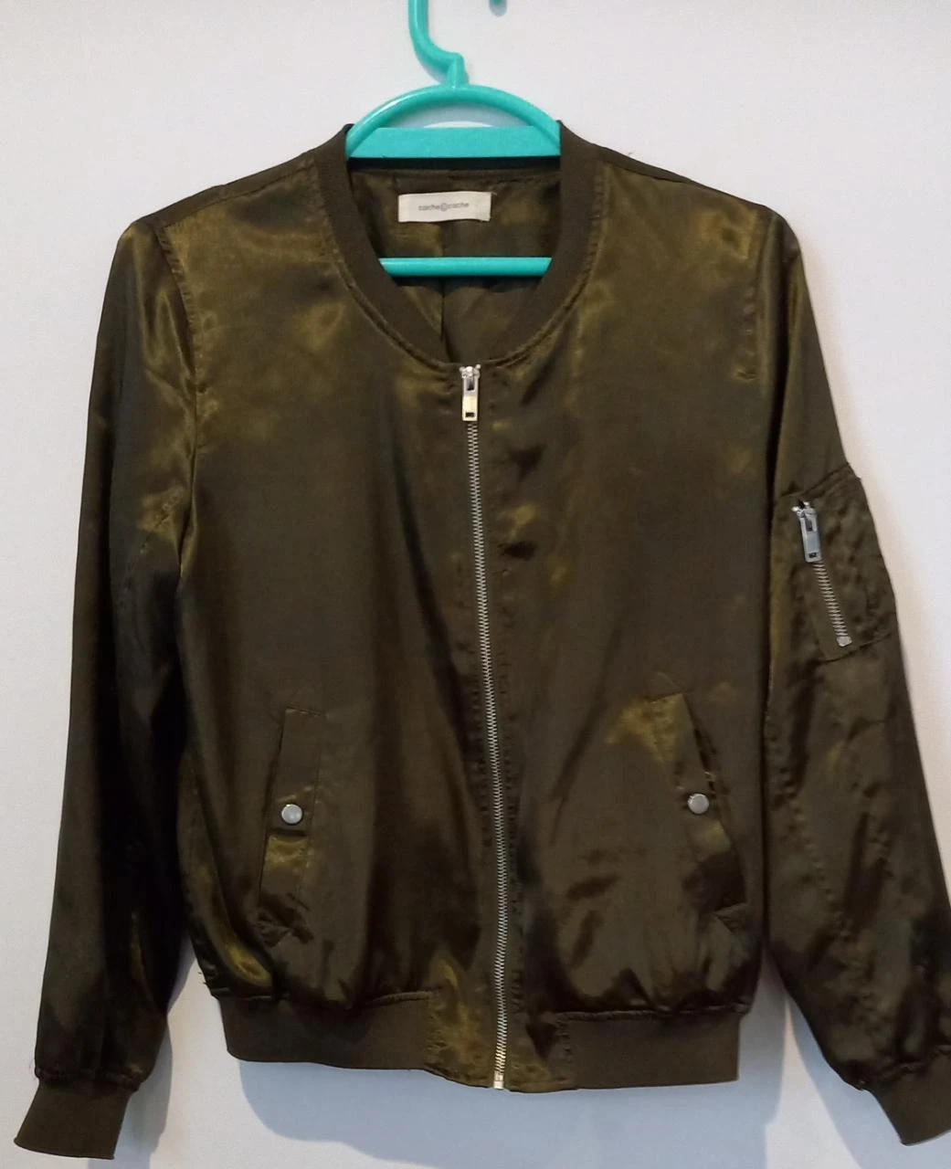 Bomber de media temporada color caqui – photo 2